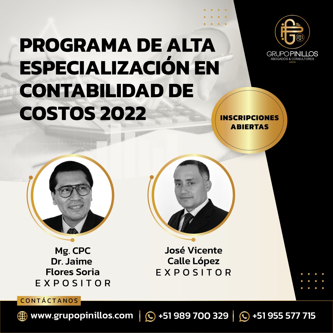 PROGRAMA DE ALTA ESPECIALIZACIÓN EN CONTABILIDAD DE COSTOS 2022