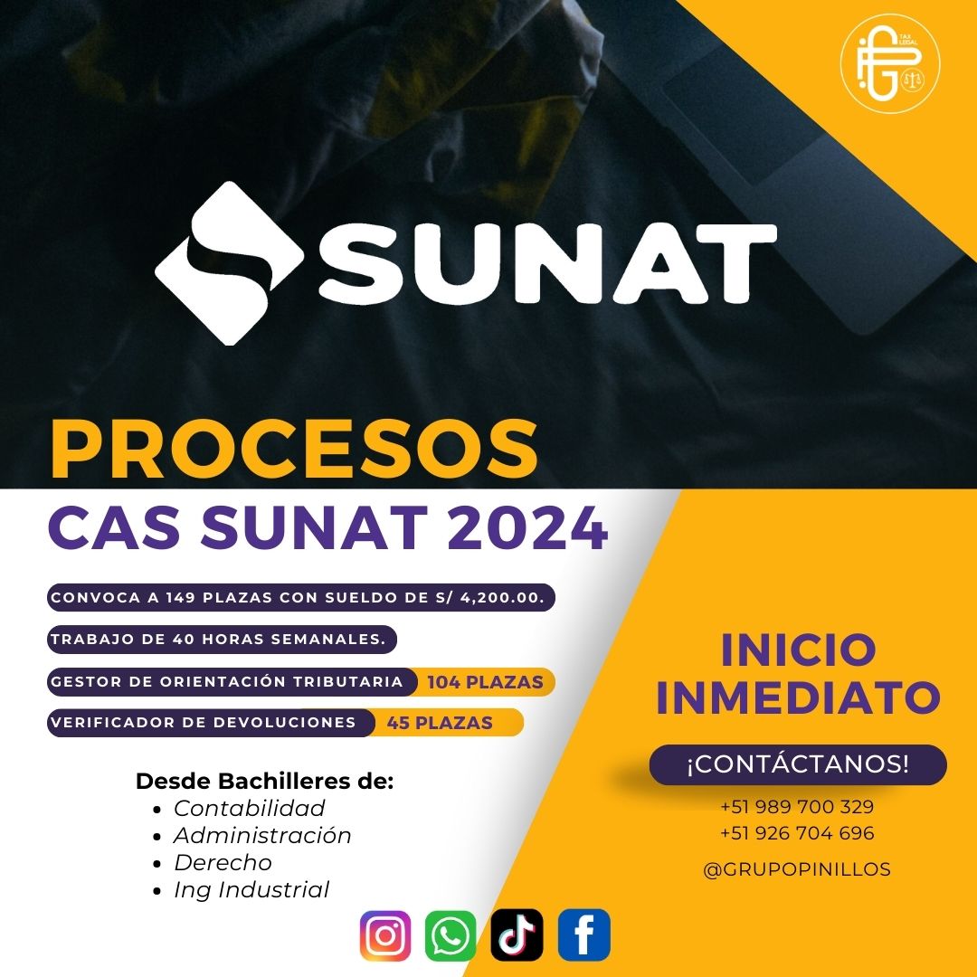 PROGRAMA DE PREPARACIÓN INTENSIVA CAS SUNAT 2024
